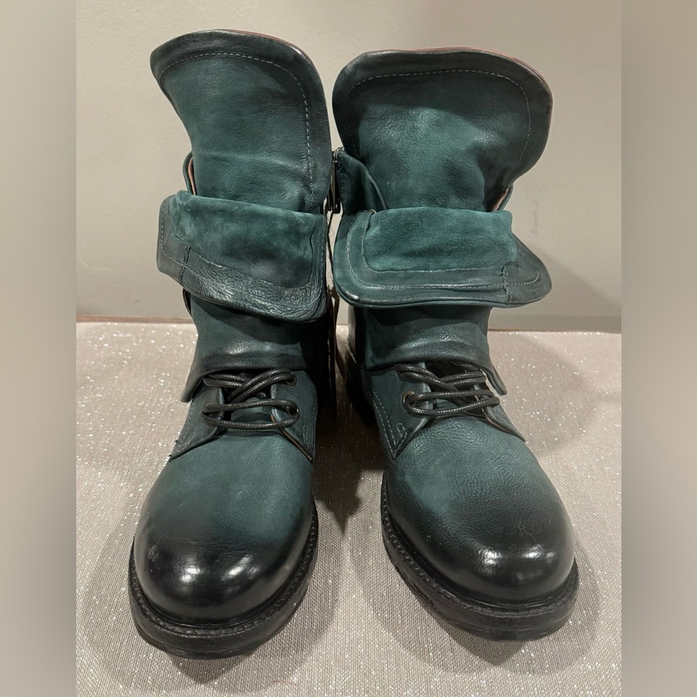 NIB- A.S.98 Simon Teal Green (kinda looks Emerald to me). Size 37. (US 6.5-7) - Picture 3 of 6